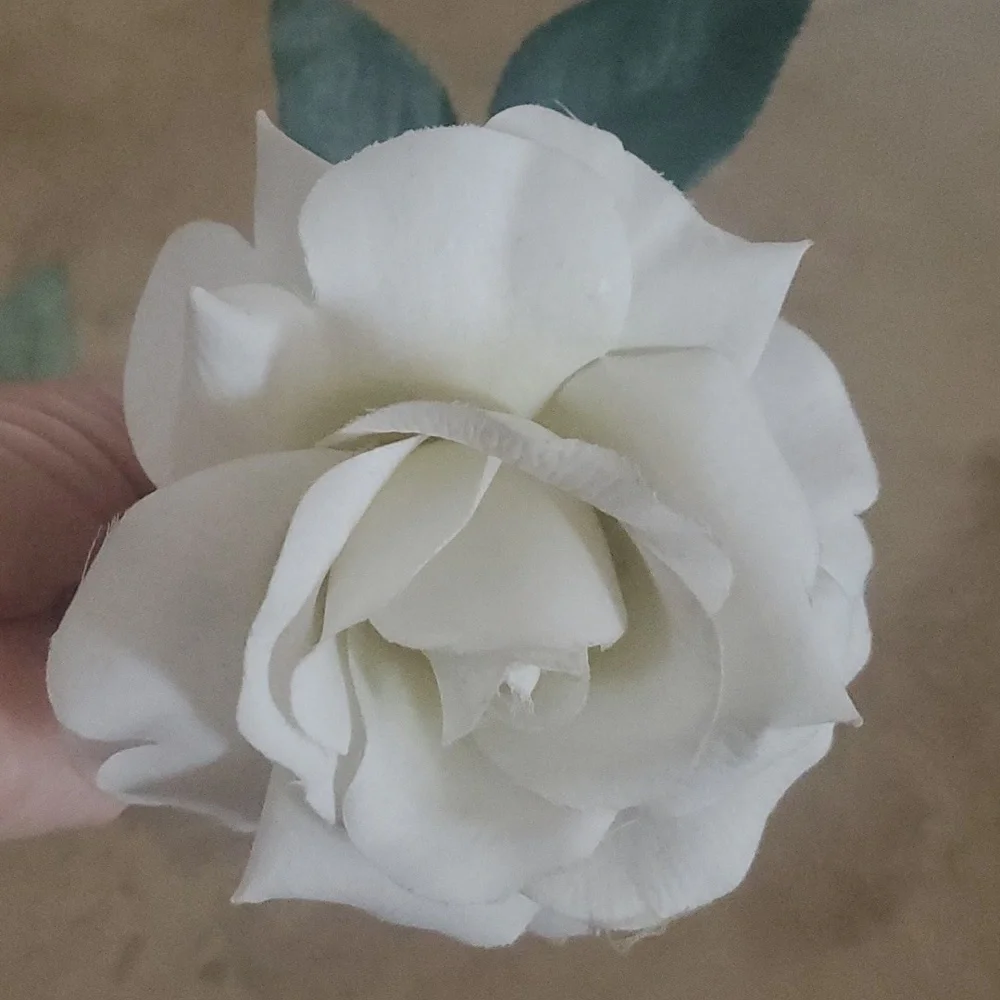 Faux White Rose
